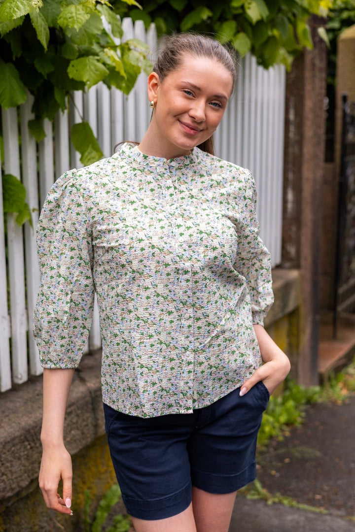 Kate Shirt Rose/Blue | Skjorter og bluser | Smuk - Dameklær på nett