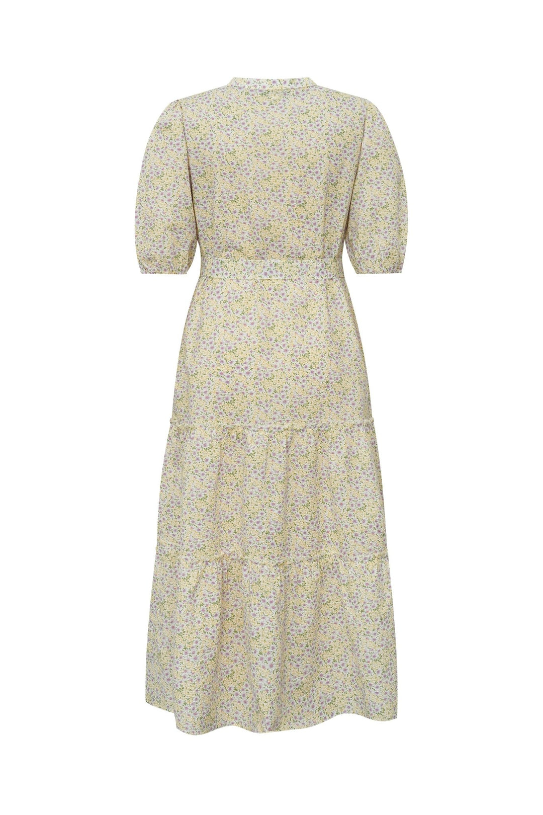 Kate V - Neck Long Dress Lilac/Yellow | Kjoler | Smuk