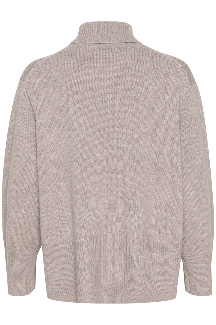 Kaxyiw Turtleneck Pullover Sandy Grey Melange | Genser | Smuk - Dameklær på nett