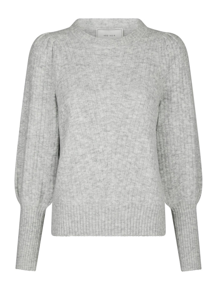 Kelsey Knit Blouse Light Grey Melange | Genser | Smuk - Dameklær på nett