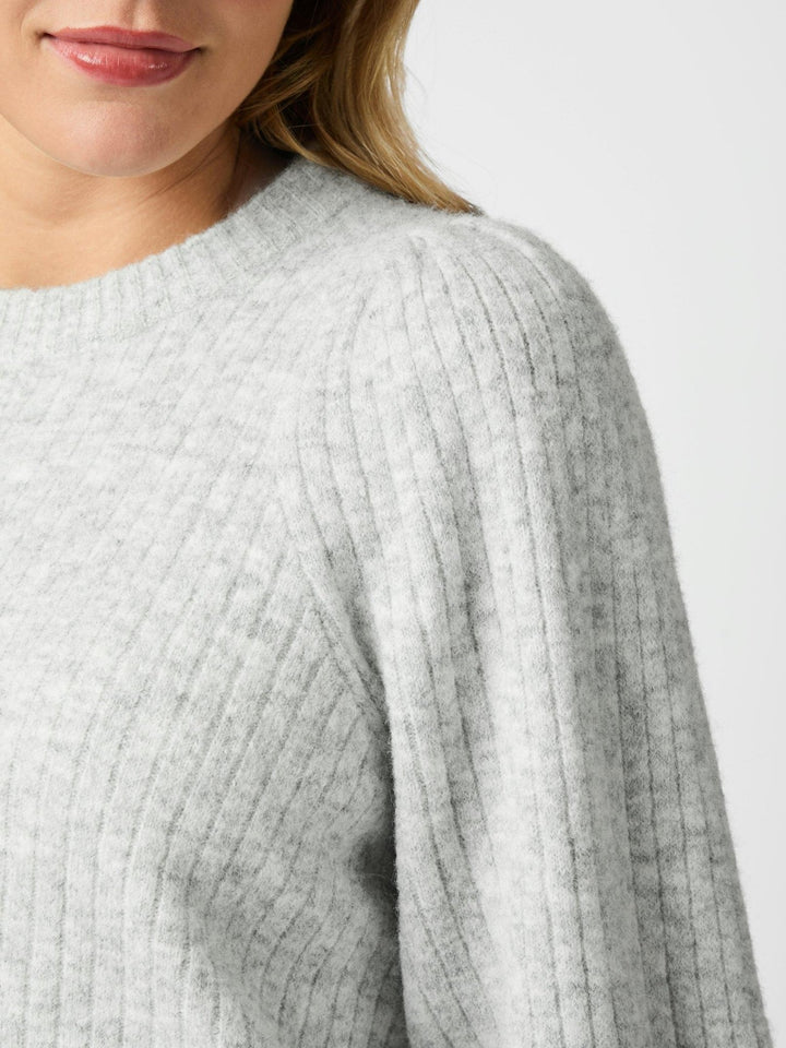 Kelsey Knit Blouse Light Grey Melange | Genser | Smuk - Dameklær på nett