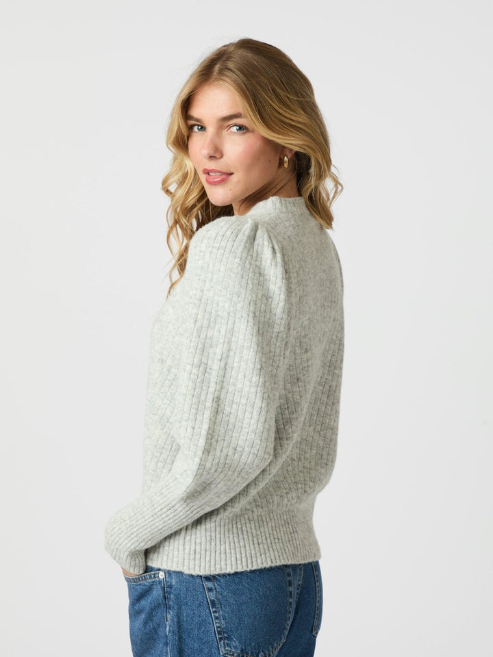 Kelsey Knit Blouse Light Grey Melange | Genser | Smuk - Dameklær på nett
