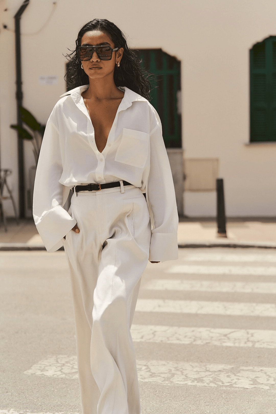 Kiara Fluid Shirt Ivory | Skjorter og bluser | Smuk