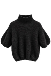 Kid Mohaire Turtleneck Polo Black