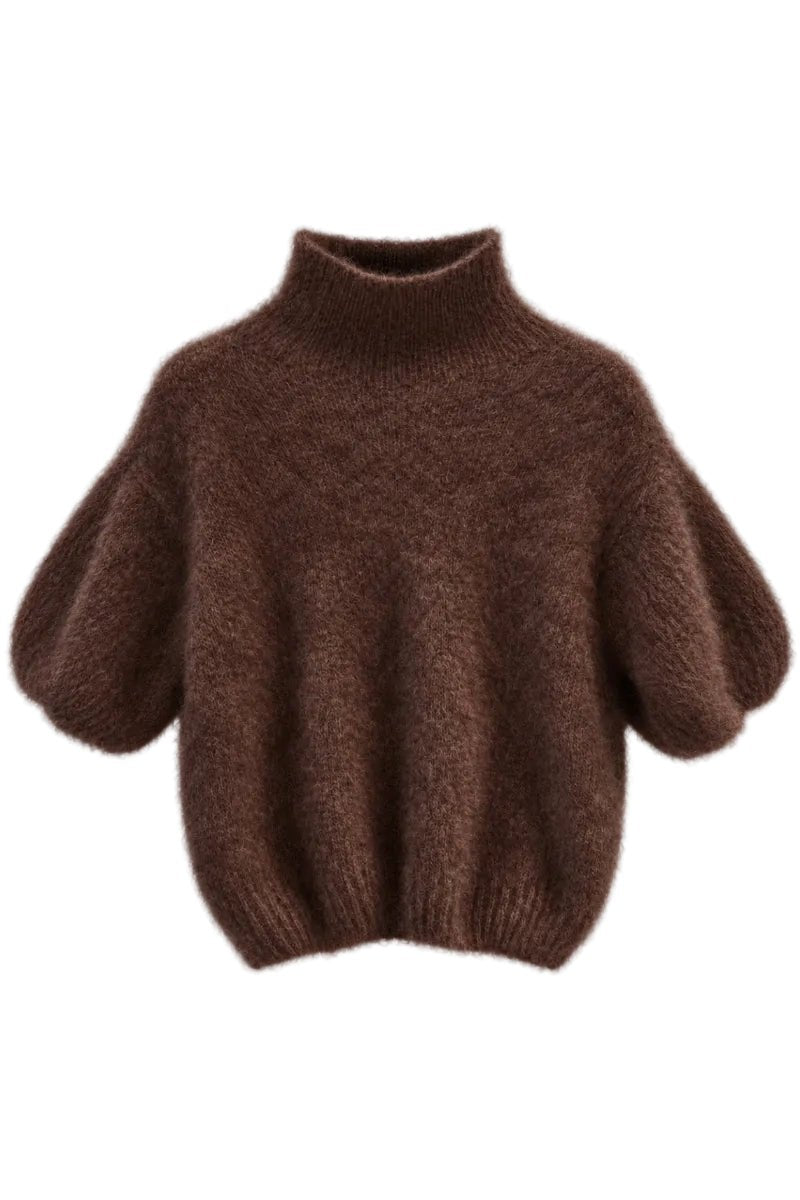 Kid Mohaire Turtleneck Polo Brown | Genser | Smuk
