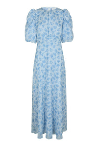 Kikka Chiffon Flower Dress Light Blue