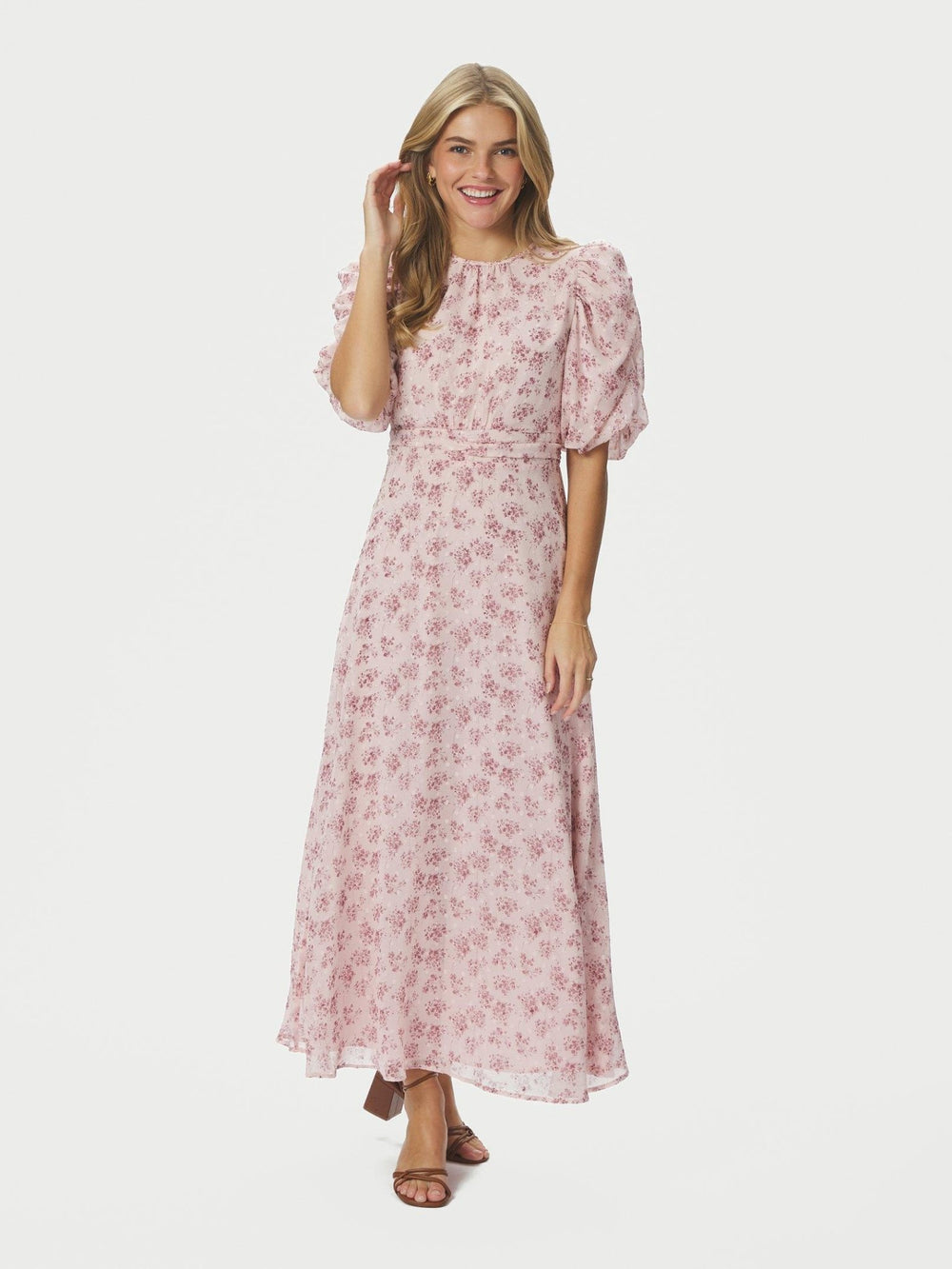 Kikka Chiffon Flower Dress Rose | Kjoler | Smuk