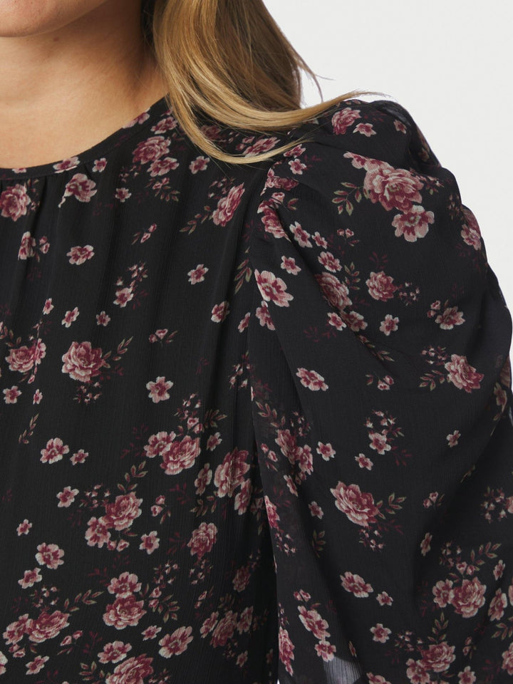 Kikka Mini Flower Dress Black | Kjoler | Smuk