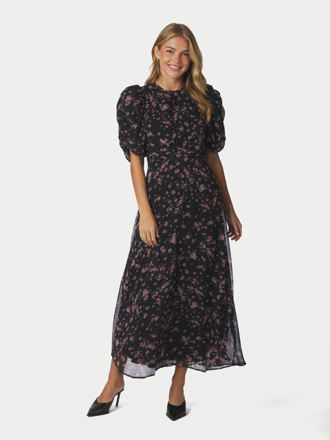 Kikka Mini Flower Dress Black | Kjoler | Smuk