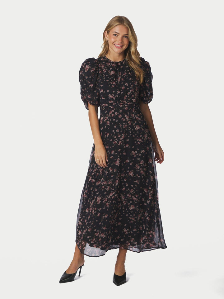 Kikka Mini Flower Dress Black | Kjoler | Smuk