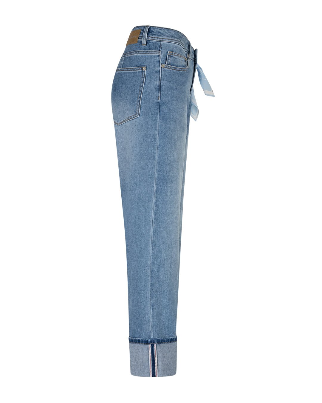 Kim High Jeans Hem & Scarf Stoneused | Bukser | Smuk
