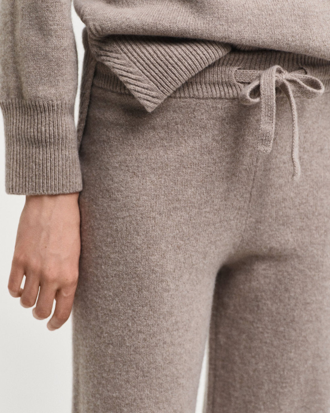 Knitted Wool Pants Warm Grey | Bukser | Smuk - Dameklær på nett