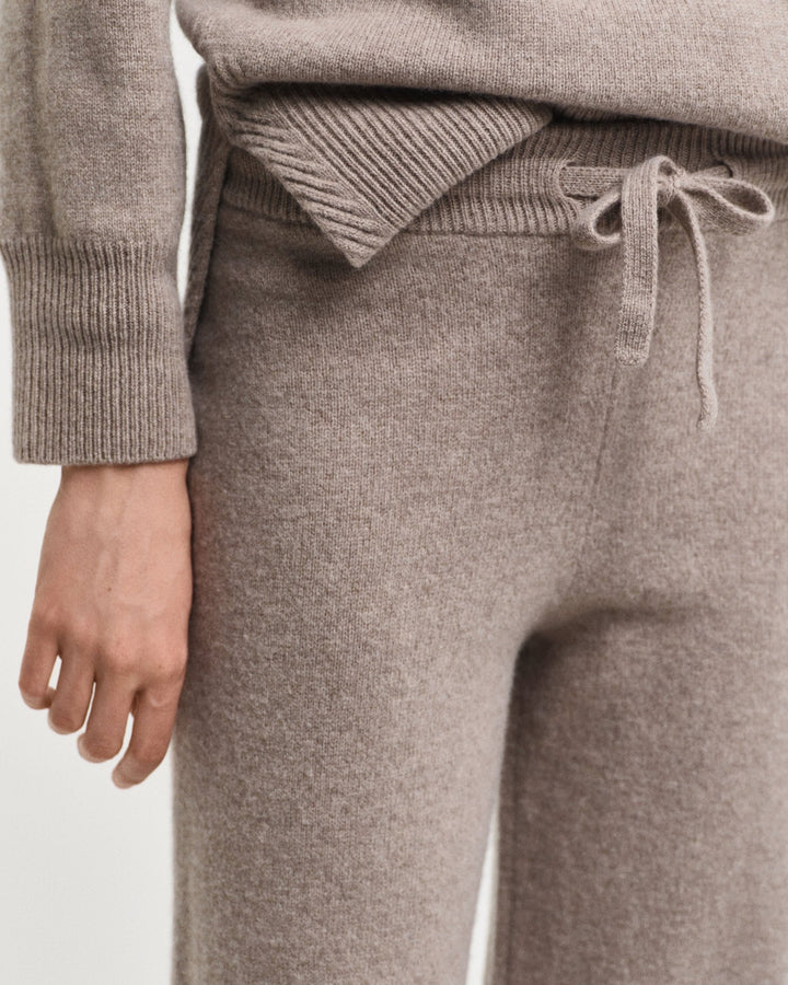 Knitted Wool Pants Warm Grey | Bukser | Smuk - Dameklær på nett