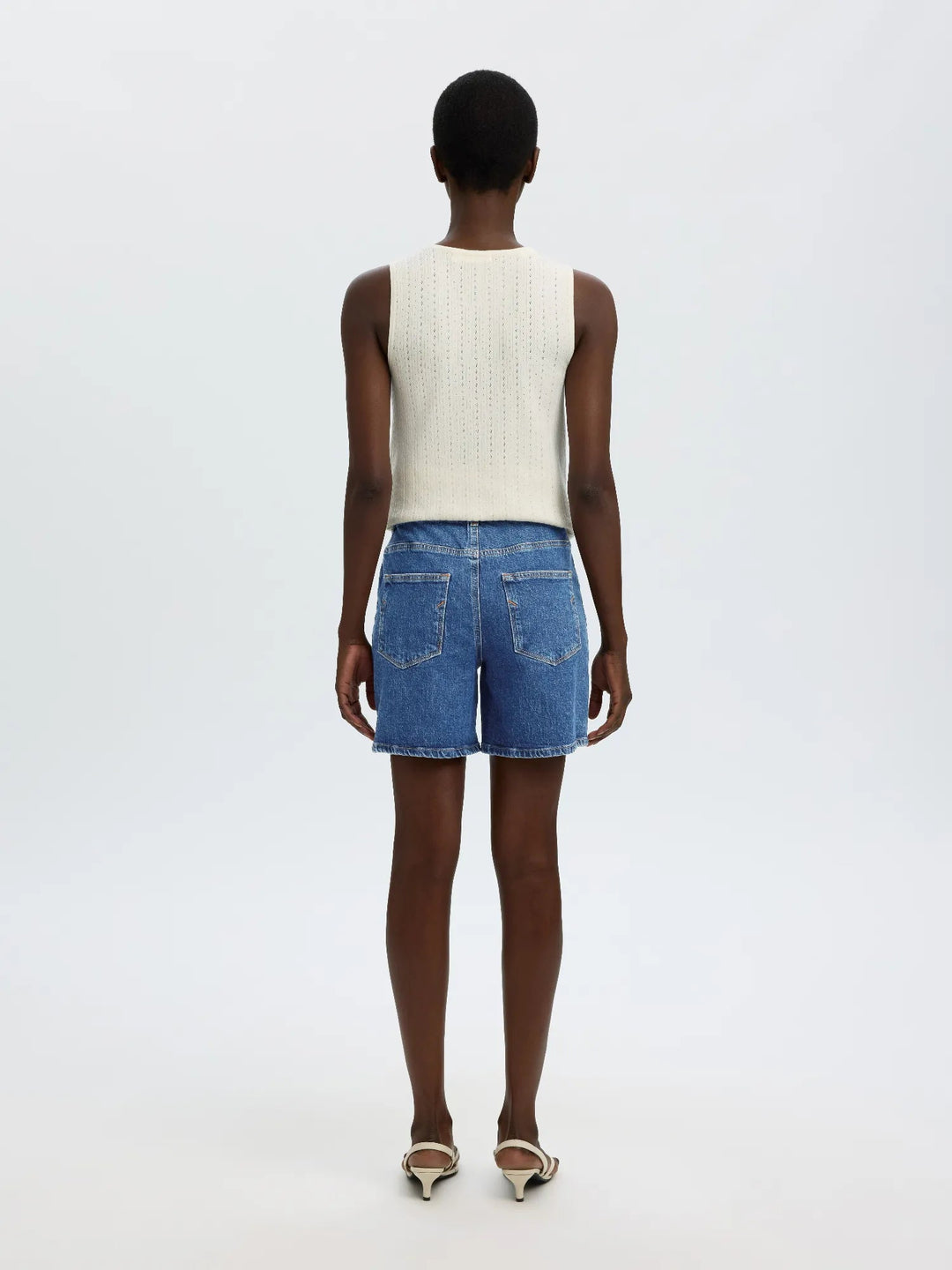 Krista Hw Midlue Denim Shorts Medium Blue Denim | Shorts | Smuk