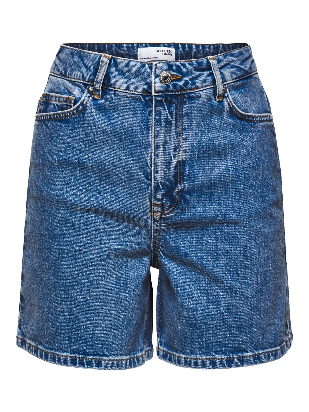 Krista Hw Midlue Denim Shorts Medium Blue Denim | Shorts | Smuk