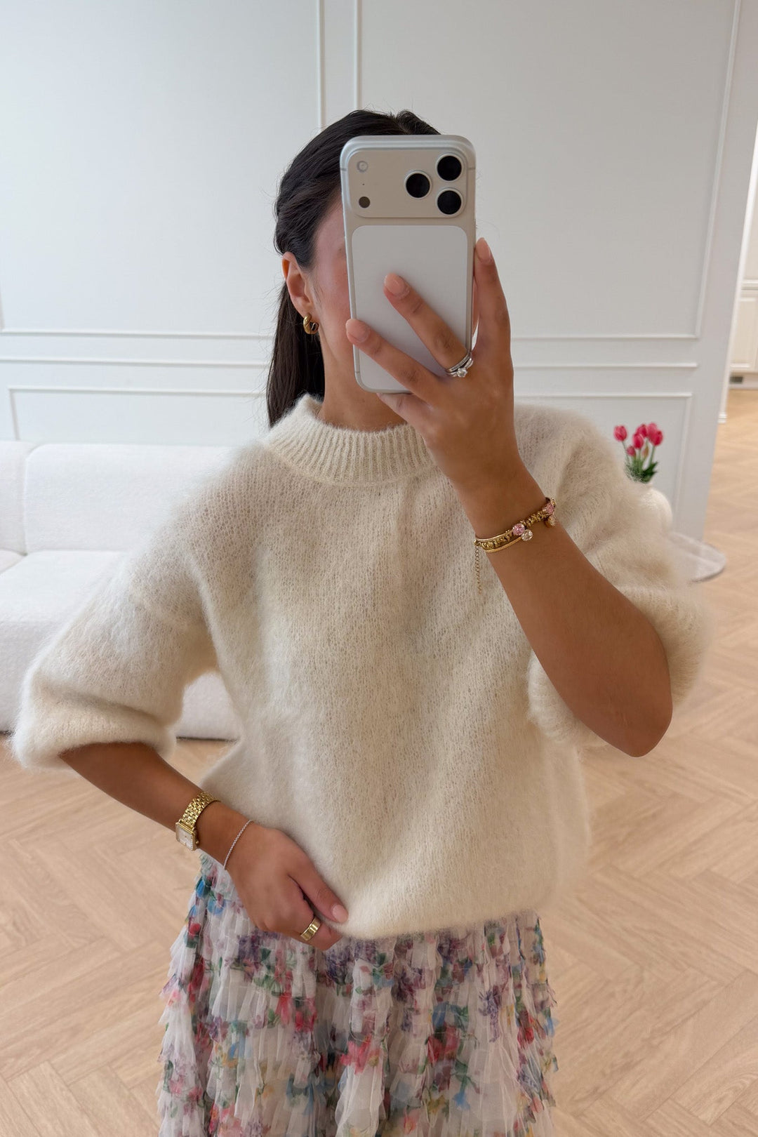 L Essentiel Kid Mohair Sweater Ecru | Genser | Smuk