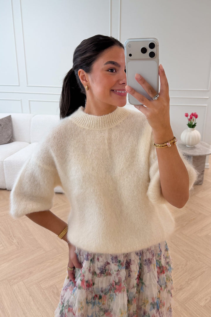 L Essentiel Kid Mohair Sweater Ecru | Genser | Smuk