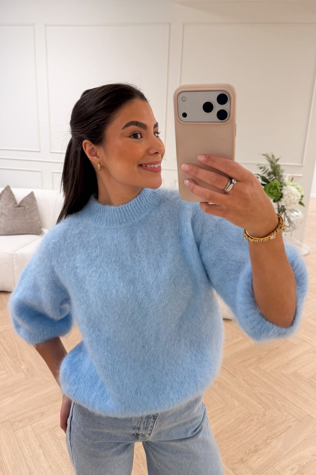 L Essentiel Kid Mohair Sweater Light Blue | Genser | Smuk