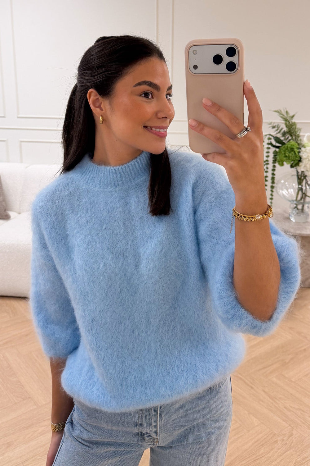 L Essentiel Kid Mohair Sweater Light Blue | Genser | Smuk