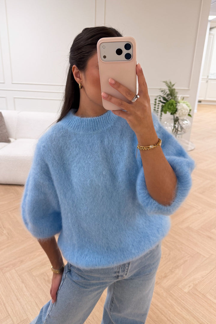 L Essentiel Kid Mohair Sweater Light Blue | Genser | Smuk