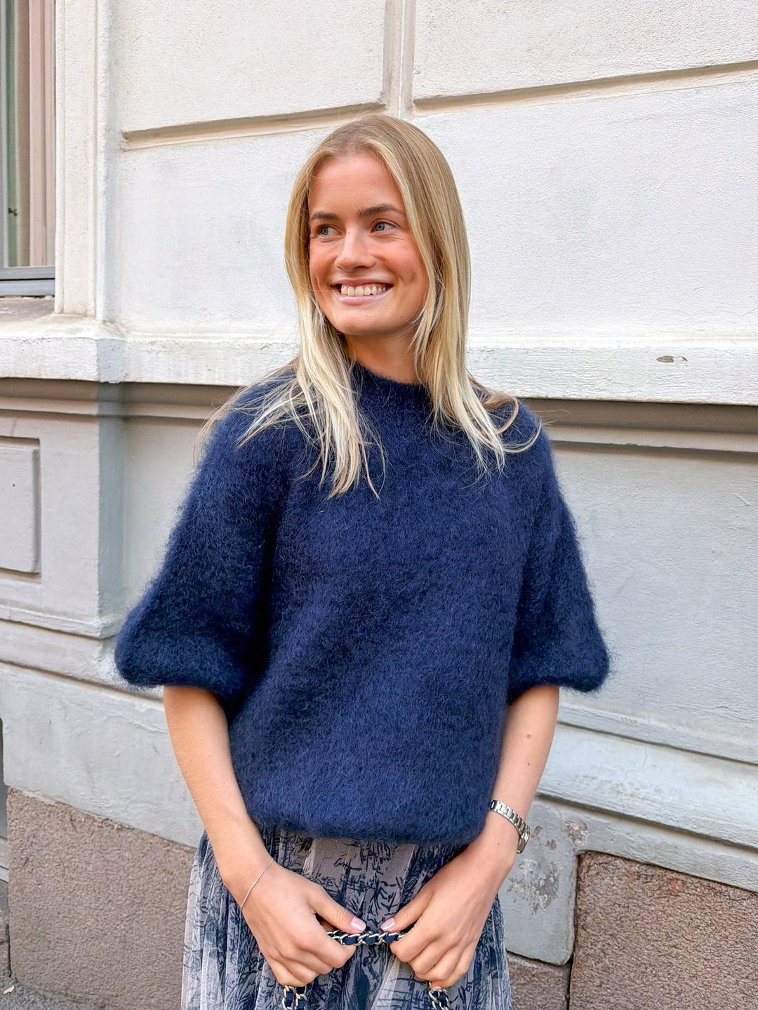 L Essentiel Kid Mohair Sweater Marine | Genser | Smuk