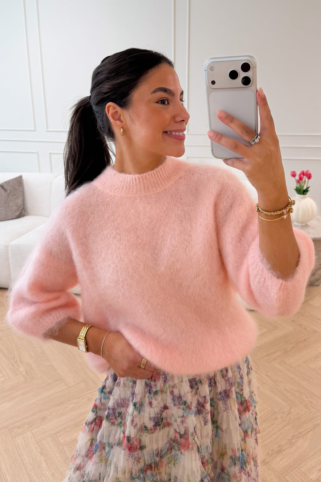 L Essentiel Kid Mohair Sweater Rose | Genser | Smuk