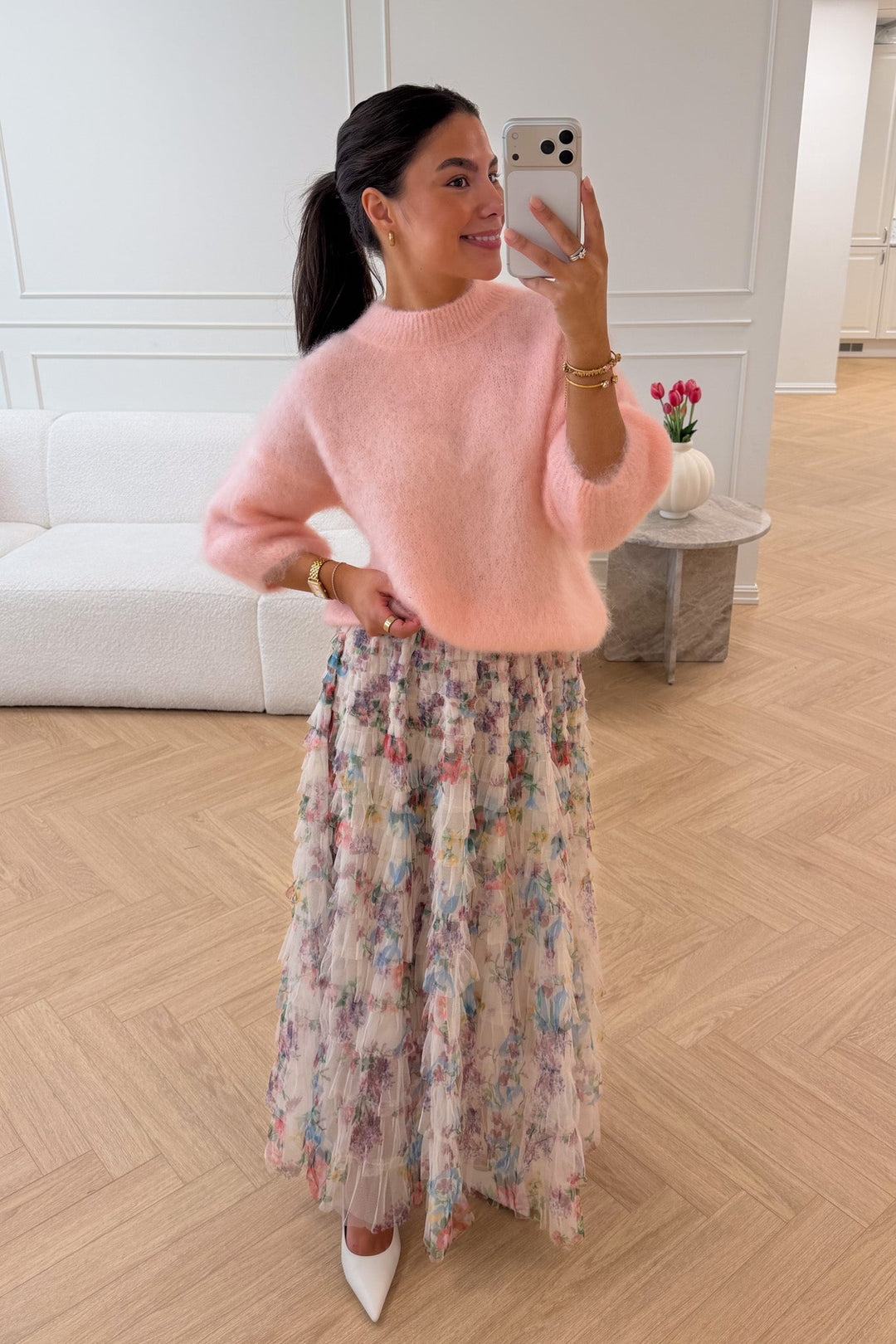 L Essentiel Kid Mohair Sweater Rose