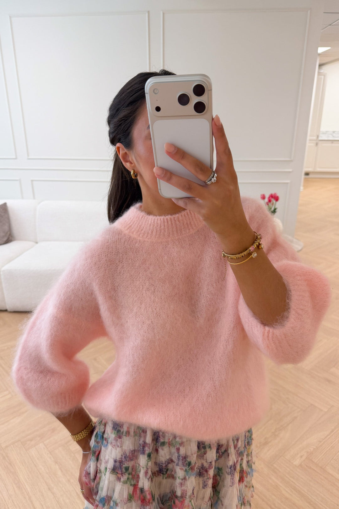 L Essentiel Kid Mohair Sweater Rose