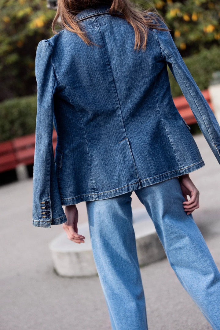 La Denim Blazer Denim Blue | Blazer | Smuk - Dameklær på nett