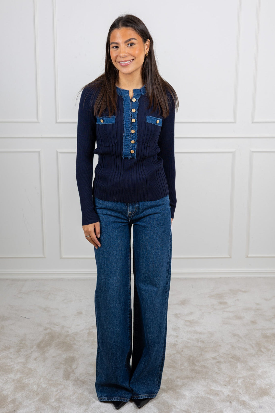 La Pullover Navy | Genser | Smuk - Dameklær på nett