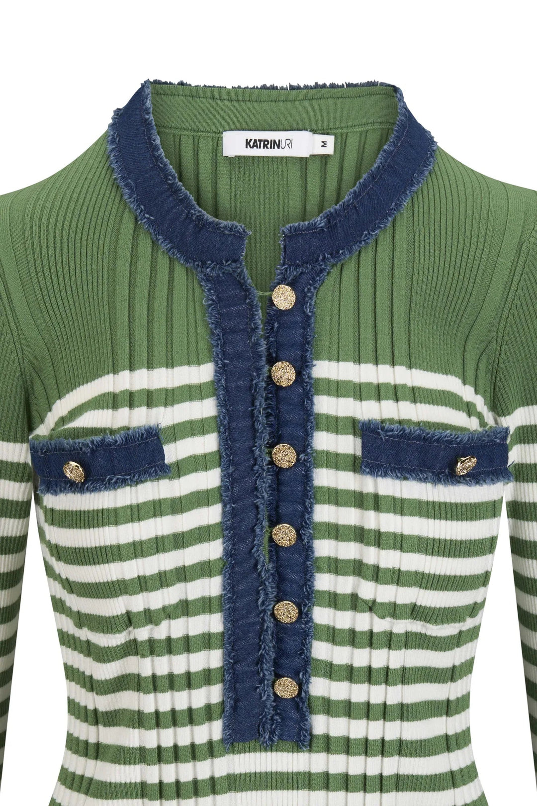 La Striped Pullover Green Stripe | Genser | Smuk