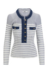 La Striped Pullover Lt. Blue Stripe