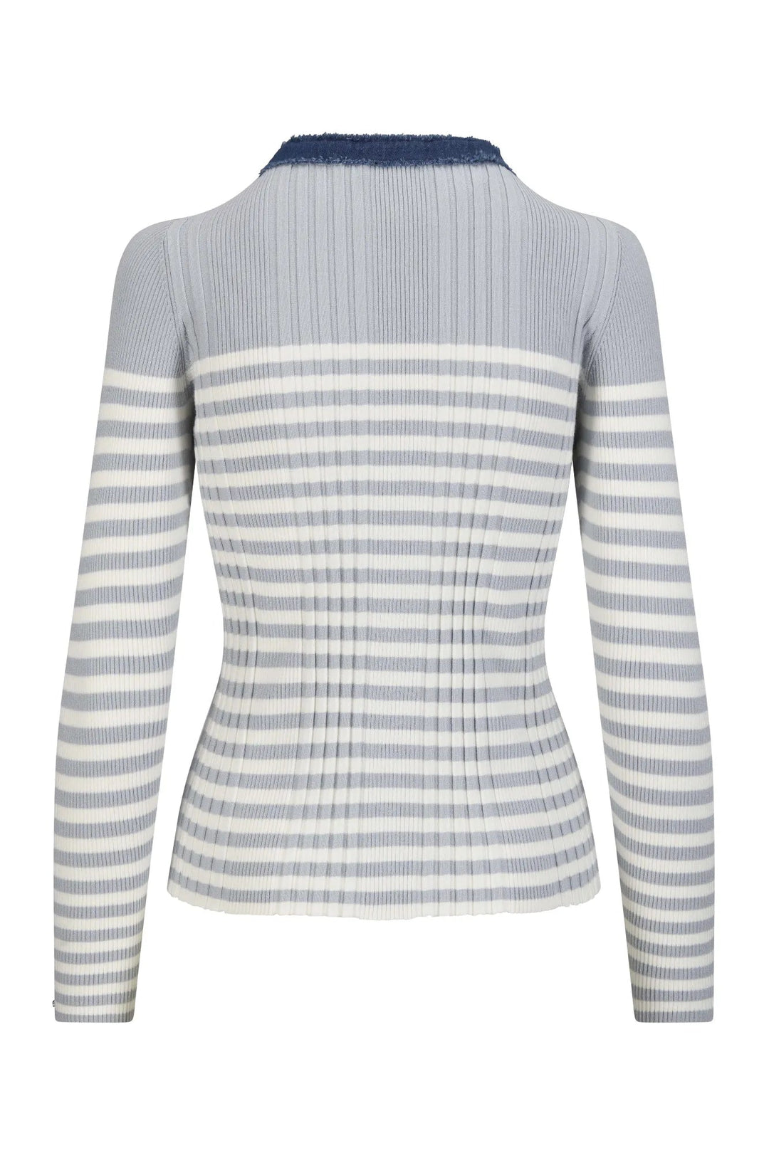 La Striped Pullover Lt. Blue Stripe | Genser | Smuk