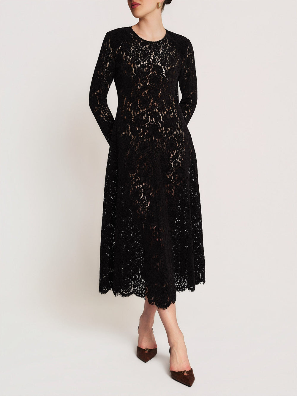 Lace Velvet Gown Black | Kjoler | Smuk