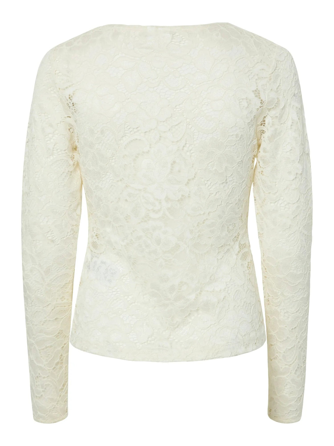 Lacey Ls V-Neck Lace Top Pristine | Topper | Smuk