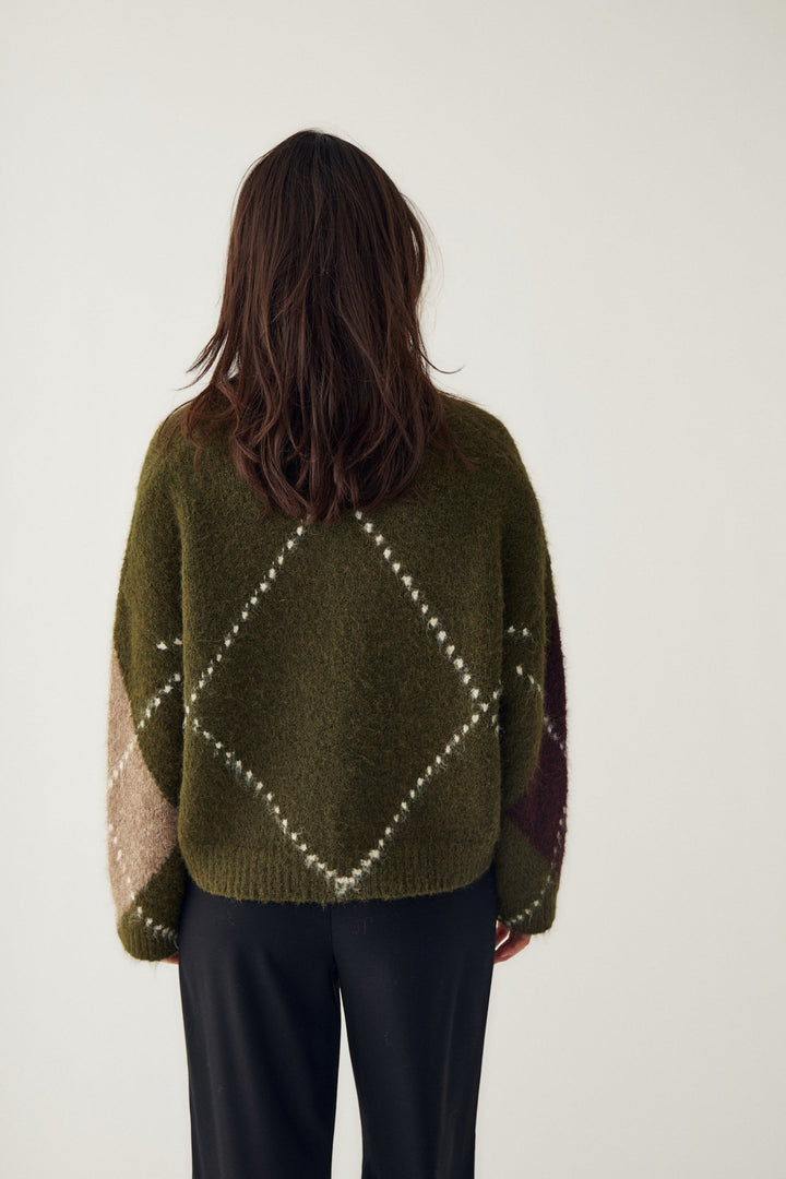 Lai Knit Avocado Green Mix | Genser | Smuk