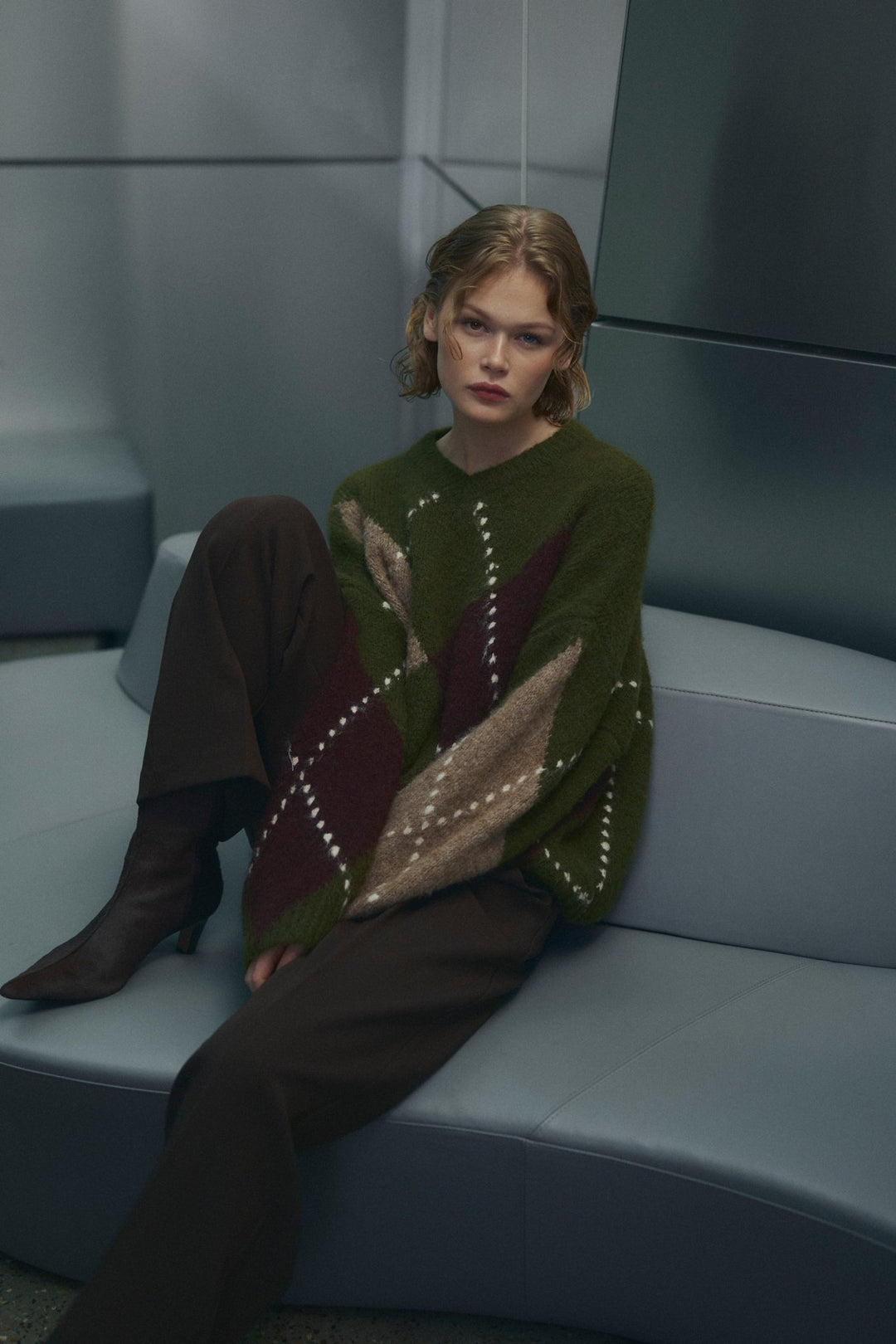Lai Knit Avocado Green Mix | Genser | Smuk