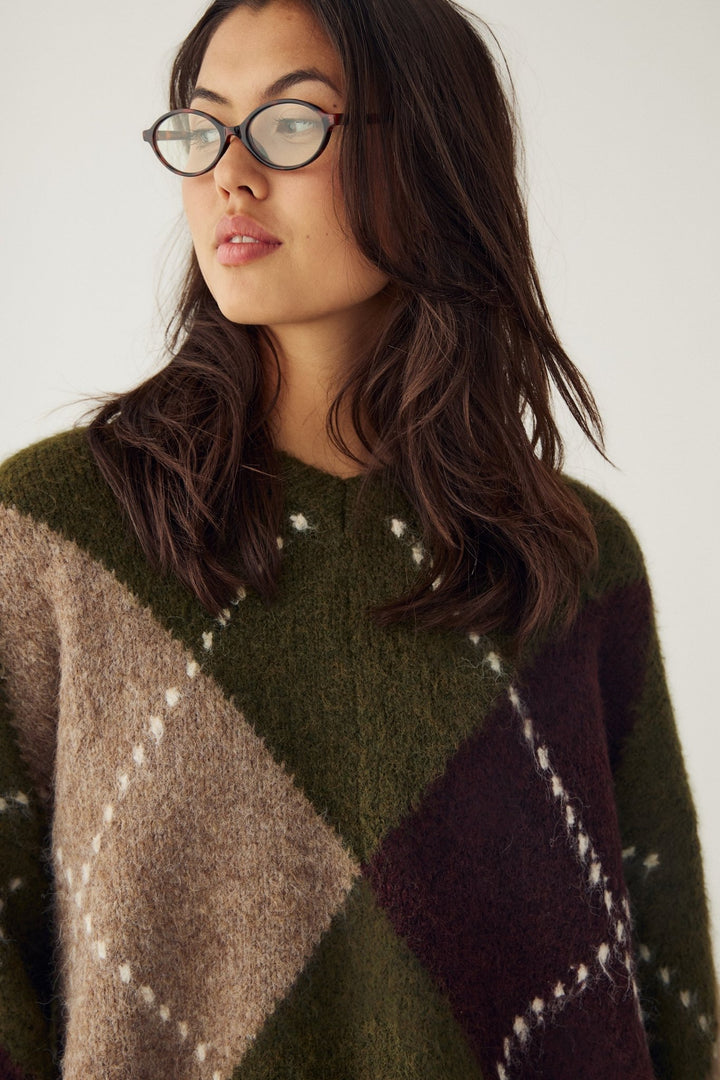 Lai Knit Avocado Green Mix | Genser | Smuk