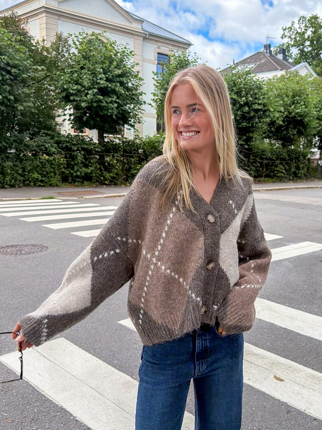Laiana Knit Cardigan Ash Brown Mix | Genser | Smuk