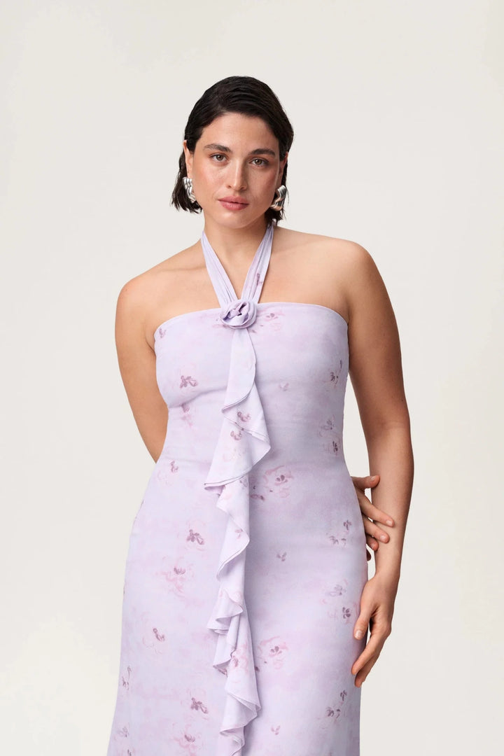 Lamia Halterneck Dress Lavender | Kjoler | Smuk