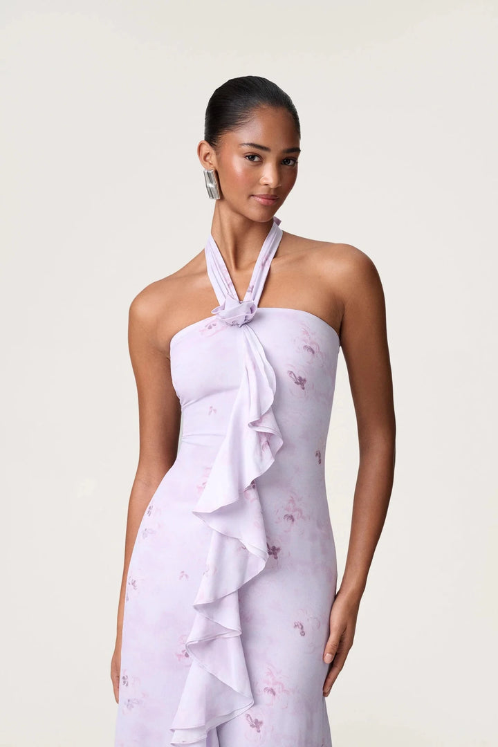 Lamia Halterneck Dress Lavender | Kjoler | Smuk