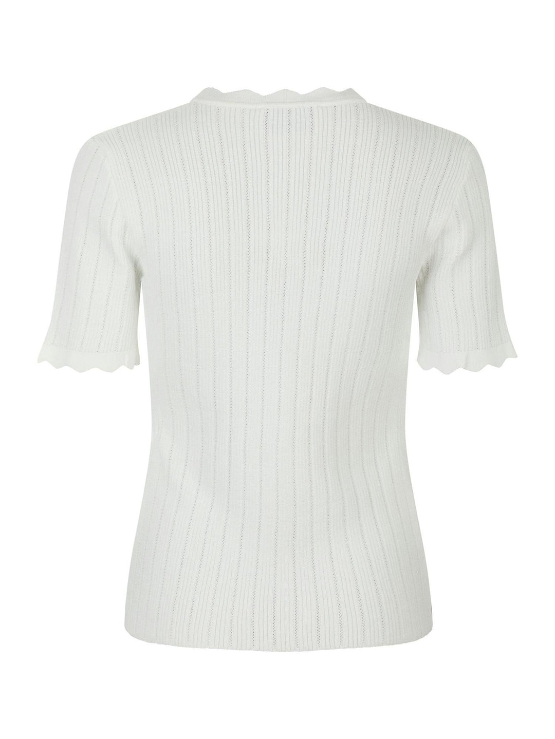 Larifa Stitch Knit Tee White | Genser | Smuk - Dameklær på nett