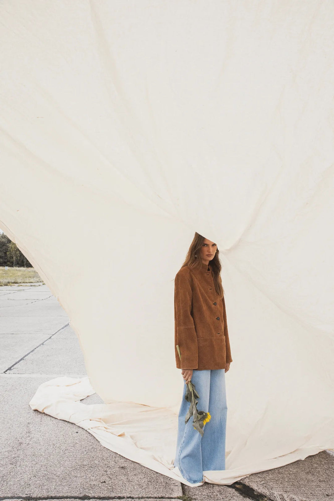 Lauren Leather Jacket Camel Suede | Yttertøy | Smuk