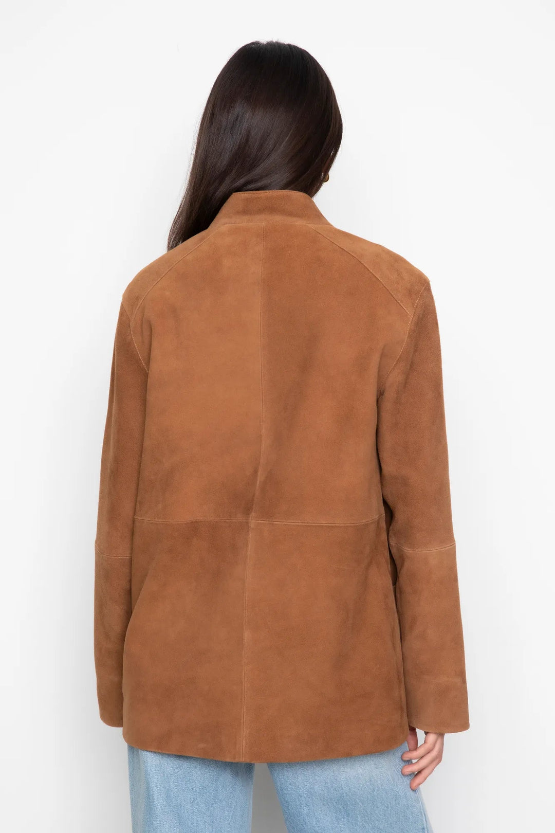 Lauren Leather Jacket Camel Suede | Yttertøy | Smuk