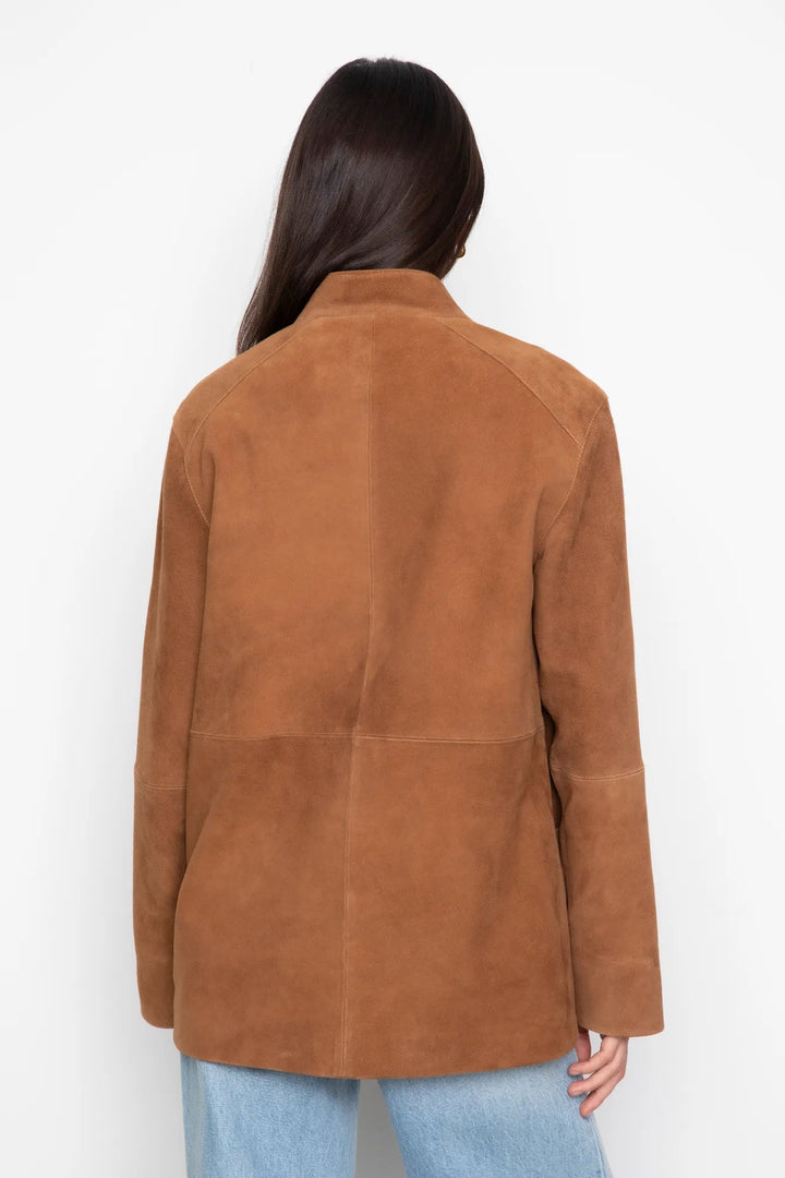 Lauren Leather Jacket Camel Suede | Yttertøy | Smuk