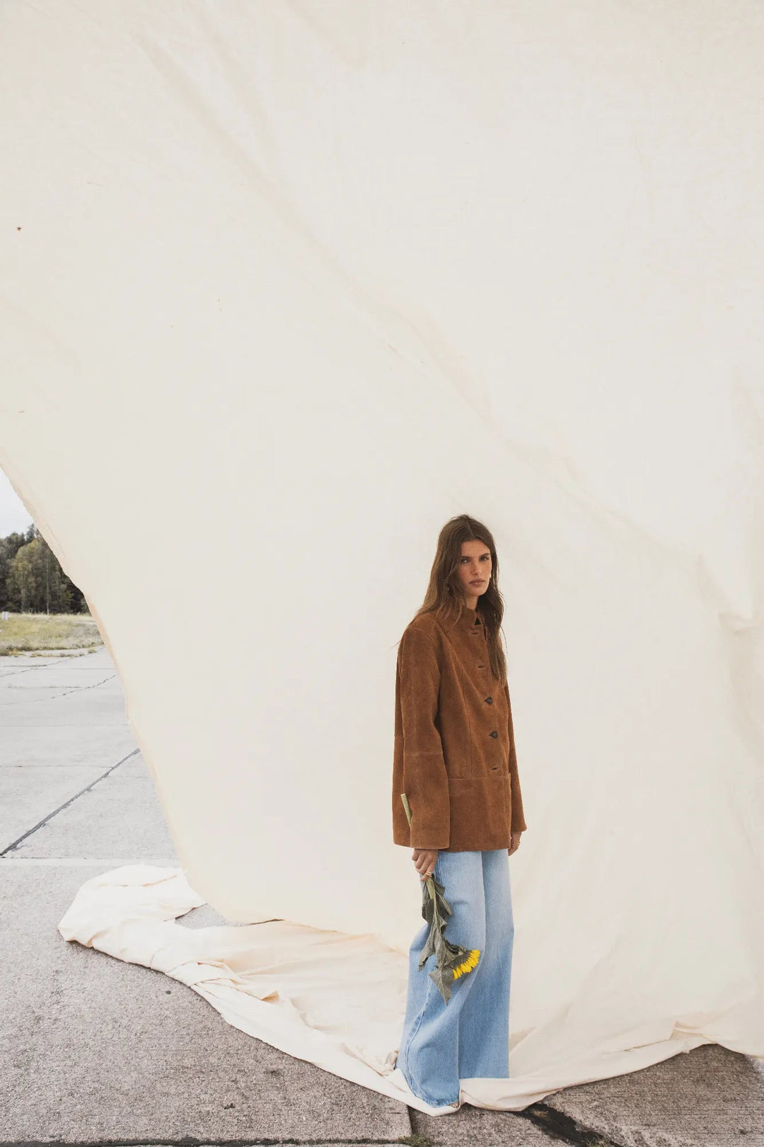 Lauren Leather Jacket Camel Suede | Yttertøy | Smuk