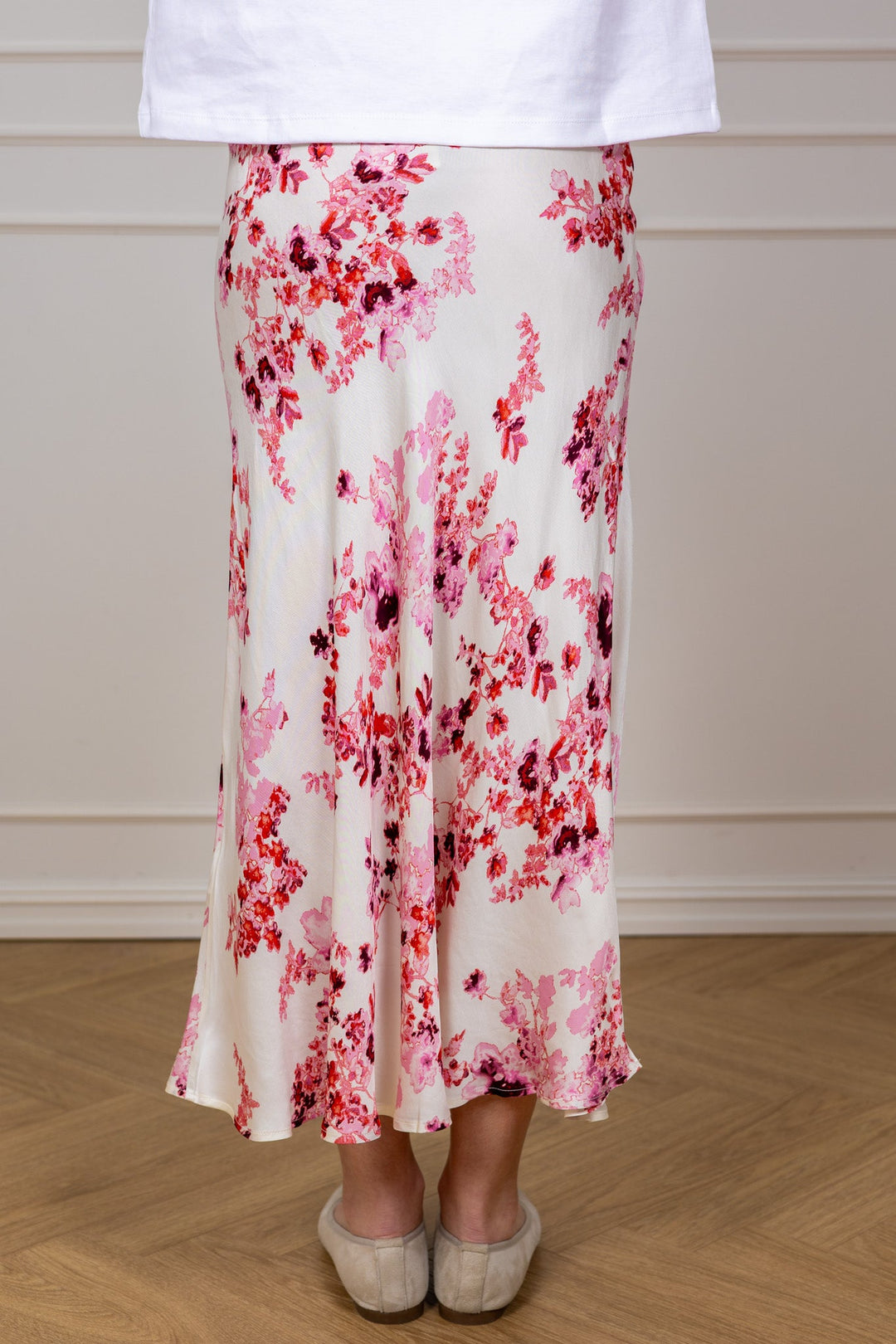 Laurina Skirt Pink Shadow Flower Print | Skjørt | Smuk
