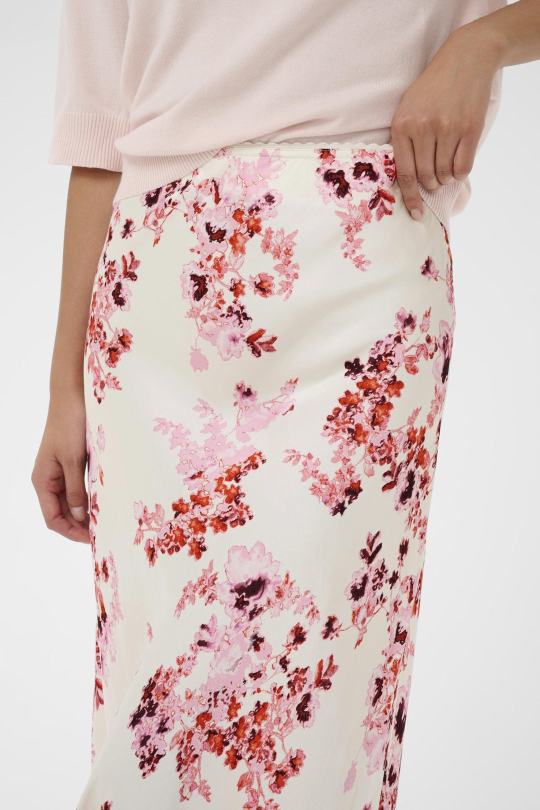 Laurina Skirt Pink Shadow Flower Print | Skjørt | Smuk