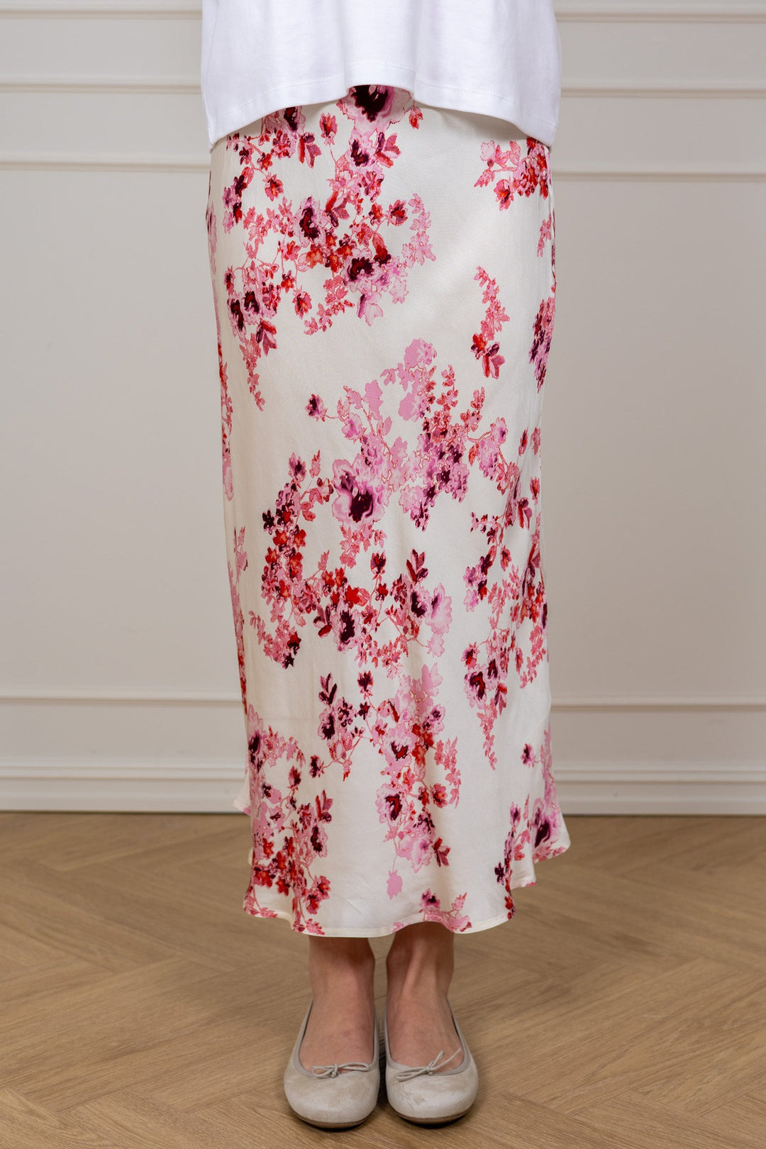 Laurina Skirt Pink Shadow Flower Print | Skjørt | Smuk
