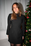 Leanna High Neck Mini Dress Black